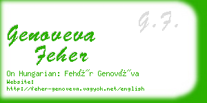 genoveva feher business card
